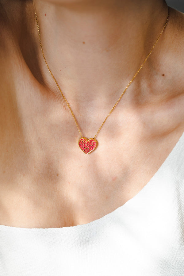 "Love" Heart Wishing Pendant