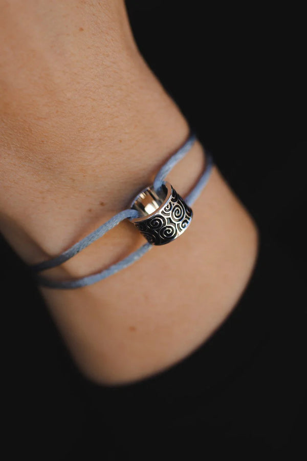 "Luck" Wishing Bracelet (Grey Cord)