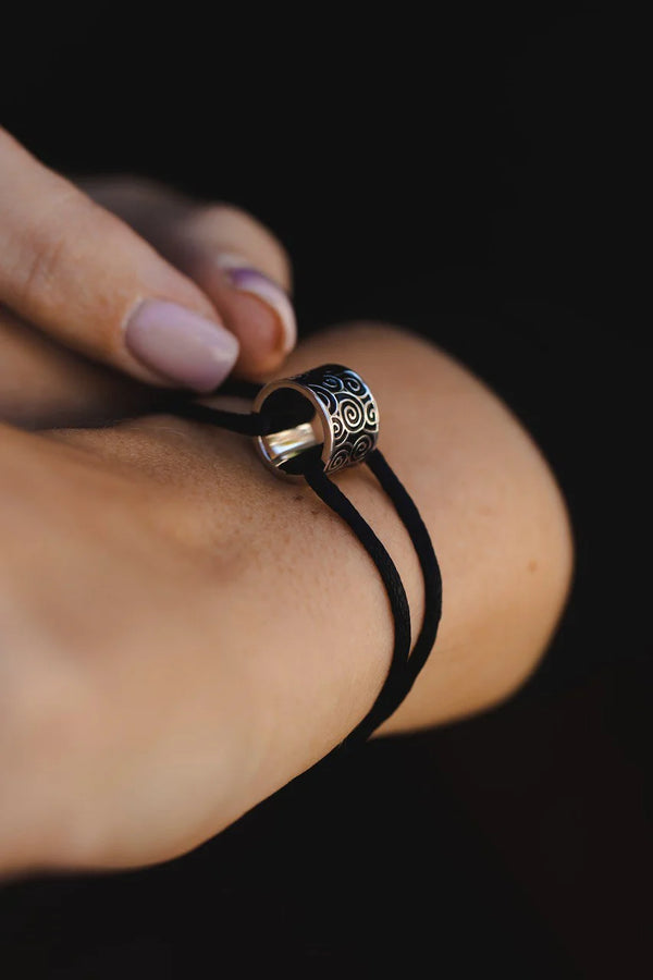 "Luck" Wishing Bracelet (Black Cord)