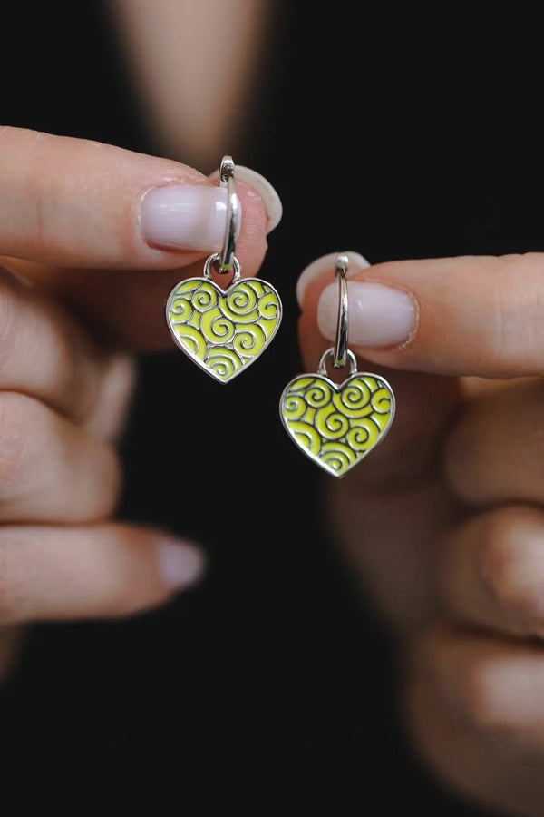"Wealth" Heart Earrings