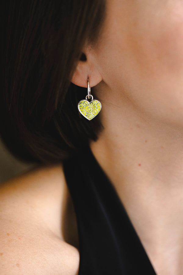 "Wealth" Heart Earrings