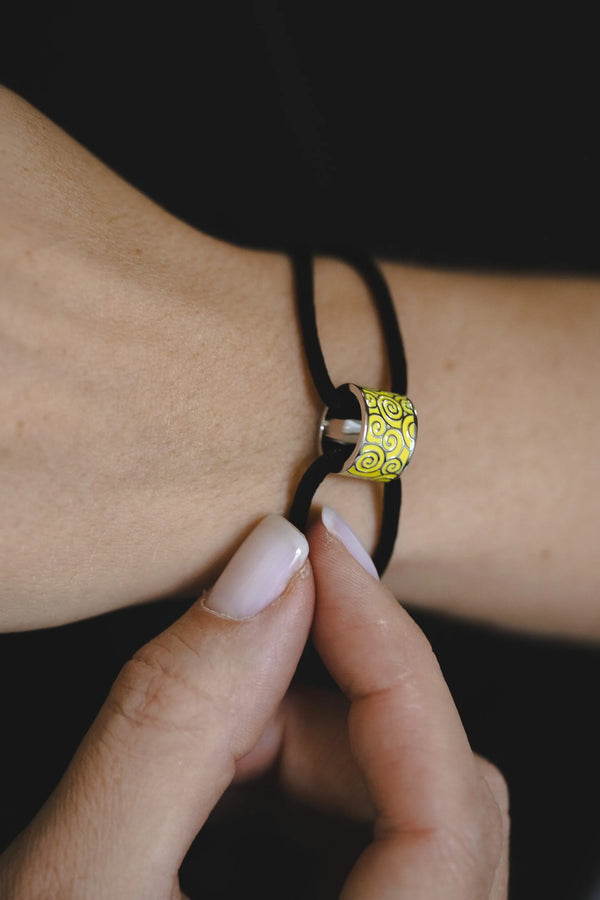 "Wealth" Wishing Bracelet (Black Cord)