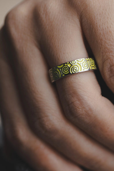 "Wealth" Narrow Wishing Ring