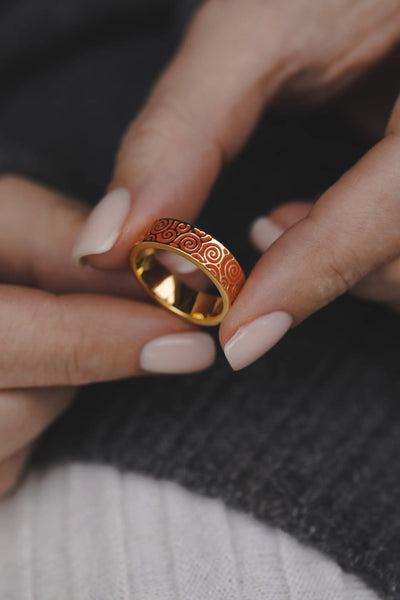 "Happiness" Narrow Wishing Ring