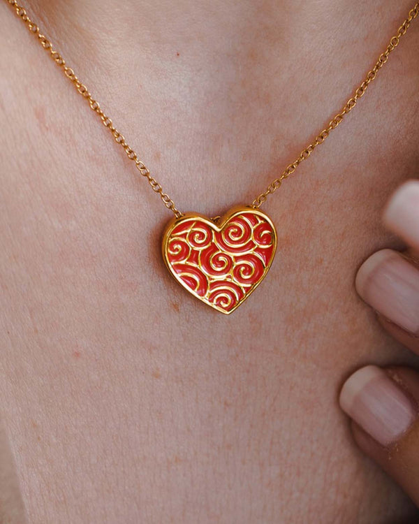 "Happiness" Heart Wishing Pendant