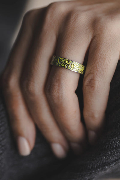 "Wealth" Narrow Wishing Ring