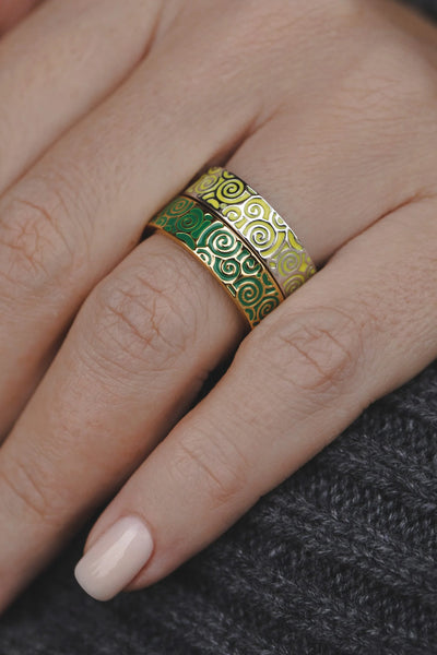 "Wealth" Narrow Wishing Ring