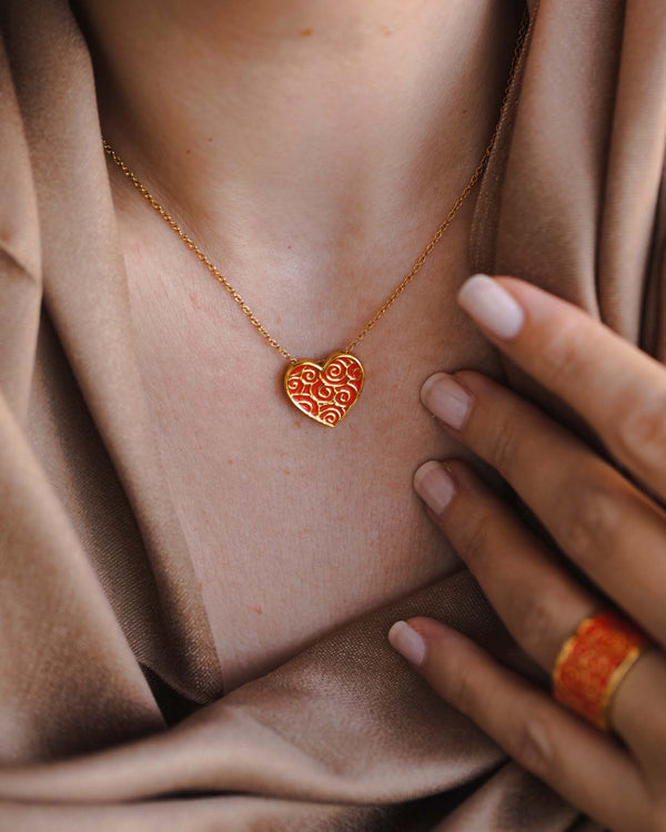 "Happiness" Heart Wishing Pendant