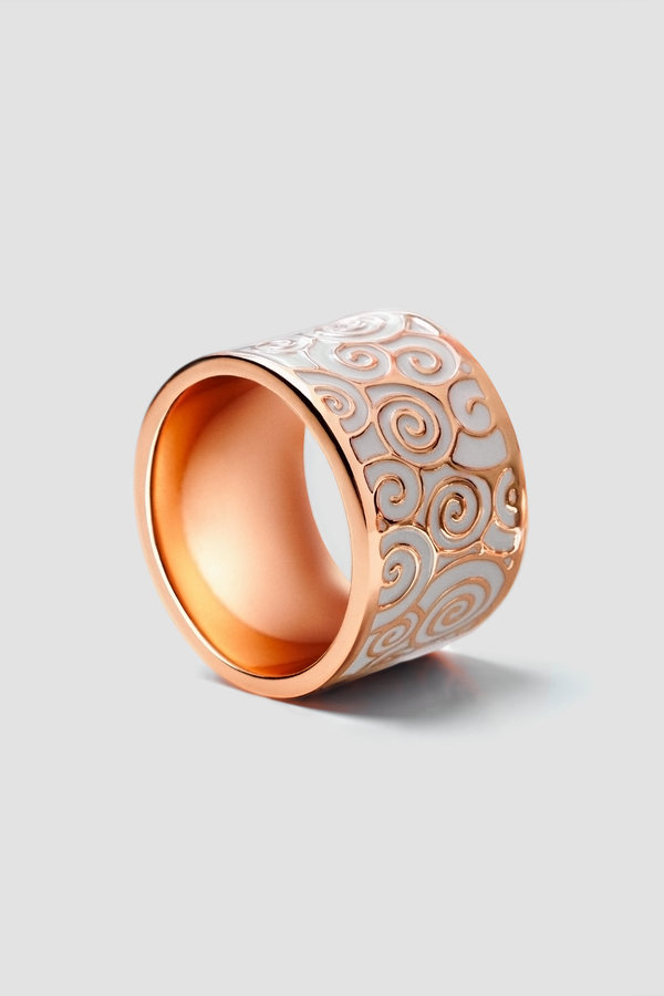 SUCCESS Enamel Ring - Textured Design