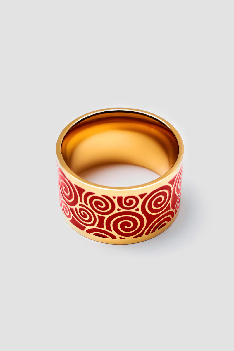 HAPPINESS Enamel Ring - Polished Design