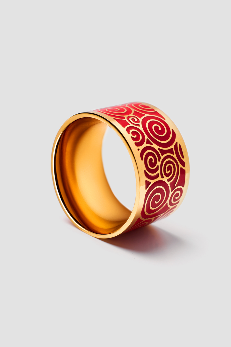 HAPPINESS Enamel Ring - Polished Design