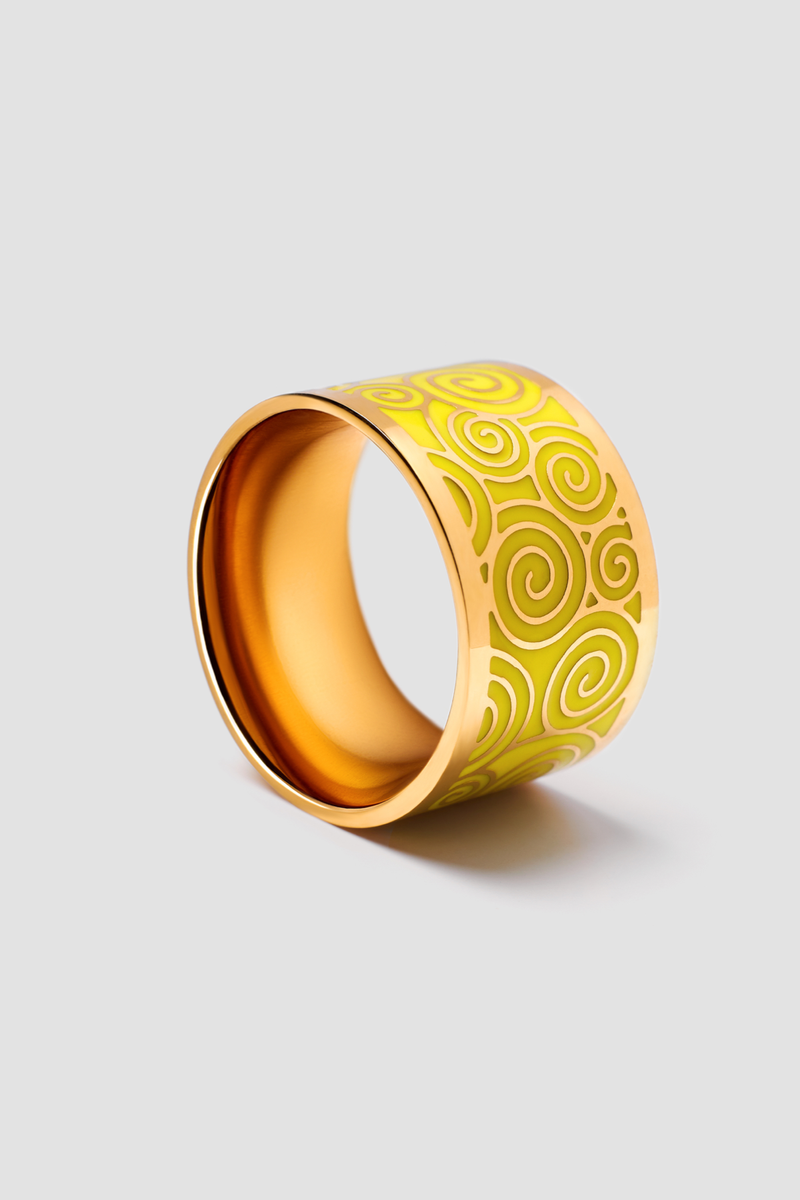 WEALTH Enamel Ring - Polished Design