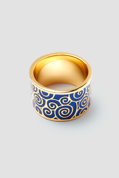 WISDOM Enamel Ring - Textured Design