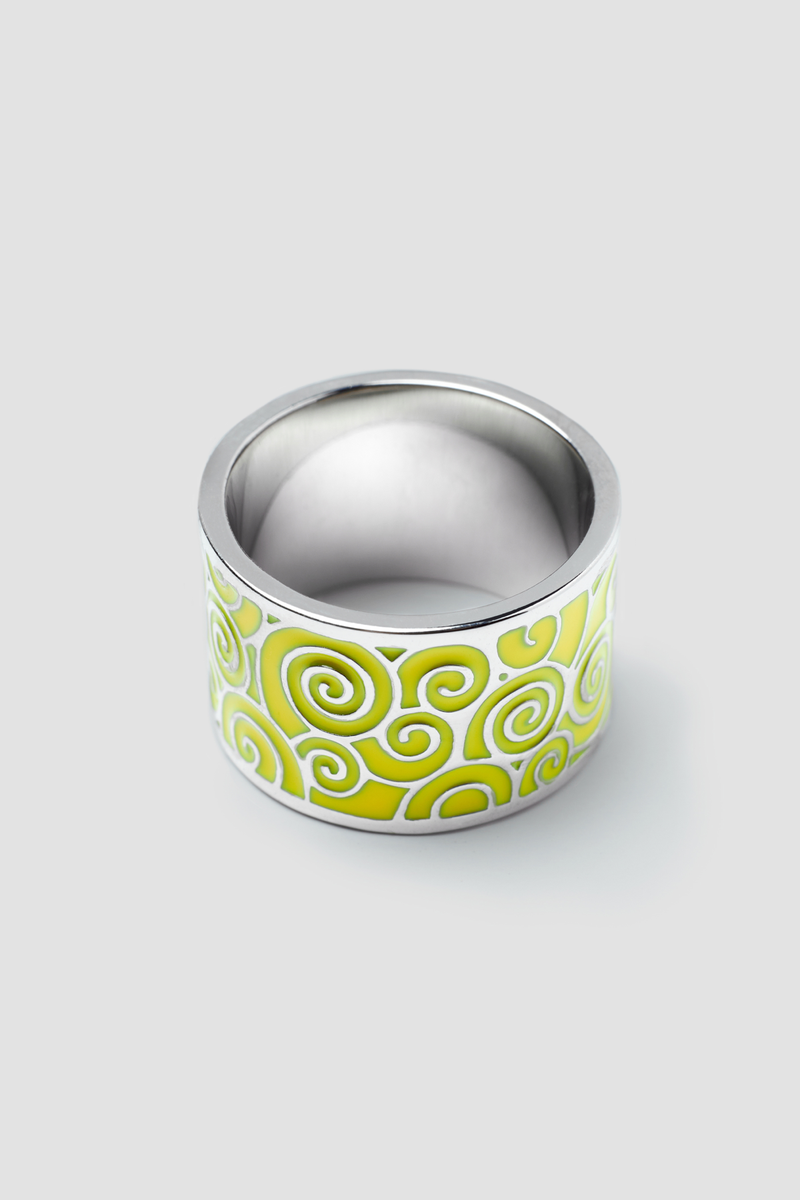 WEALTH Enamel Ring - Textured Design